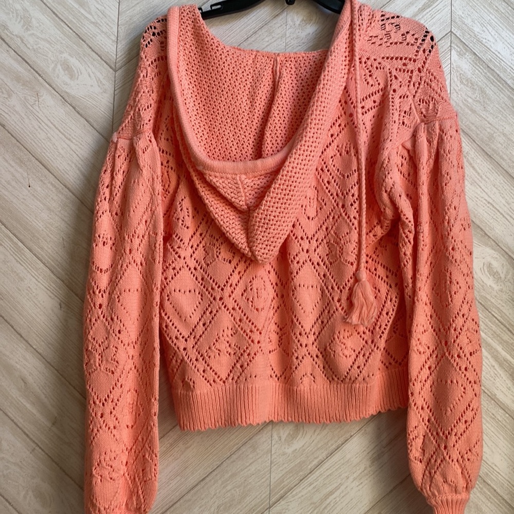Loveshackfancy pink open knit sweater xs - Picture 6 of 7
